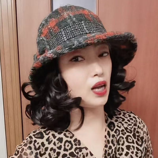 Fashion Mom Hat One Woolen Thickened Casual Wig Short Curly Hair
