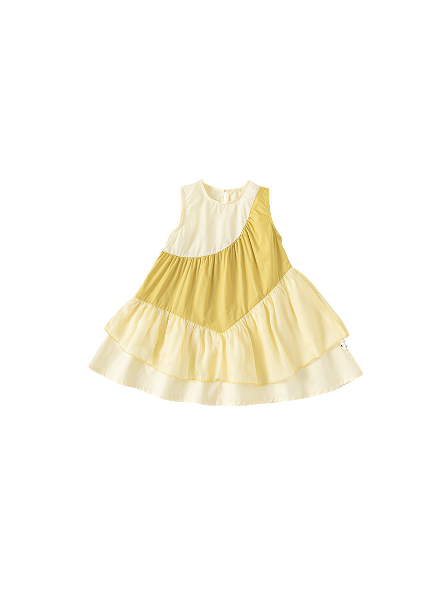 Children's Clothing Sleeveless Color-matching Summer Sundress Sweet Princess Children's Dress