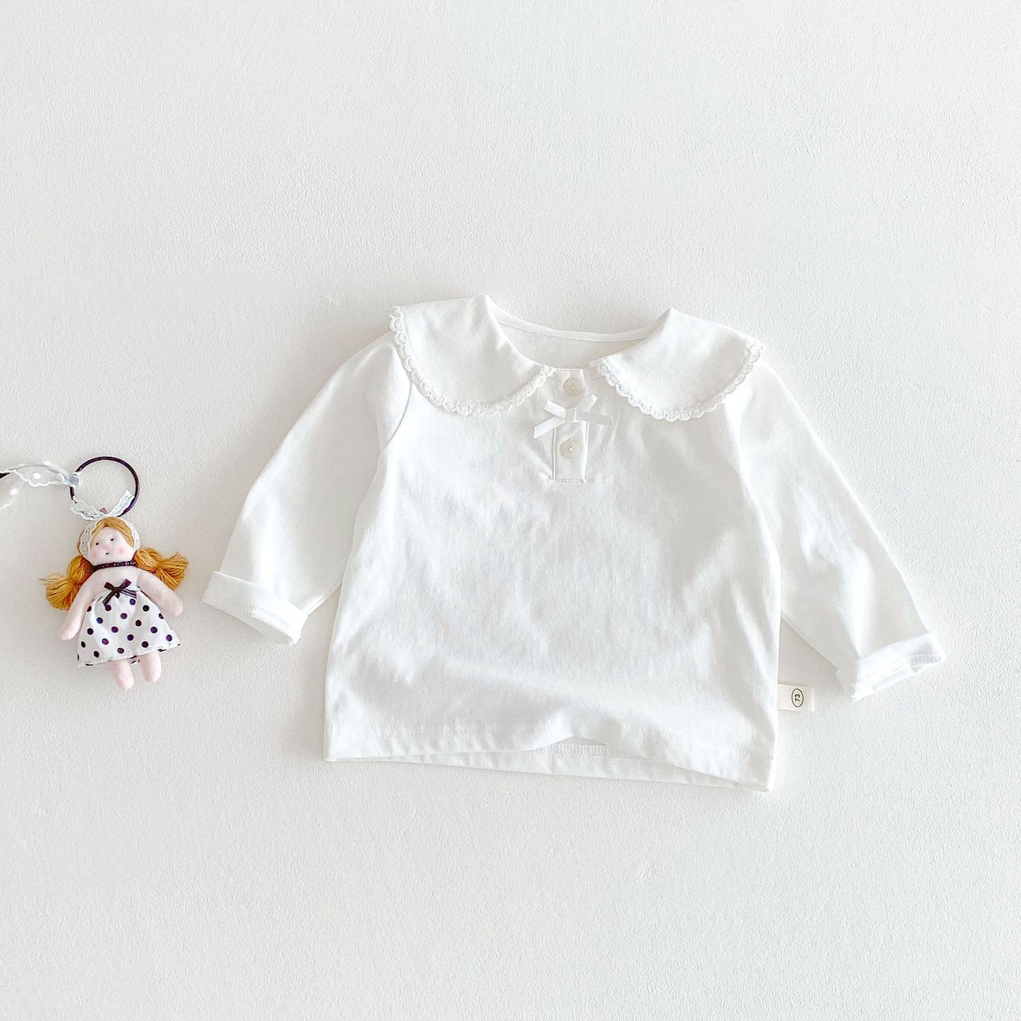 Children's Doll Shirt Small Left Right Spring Western Style Children's T-shirt