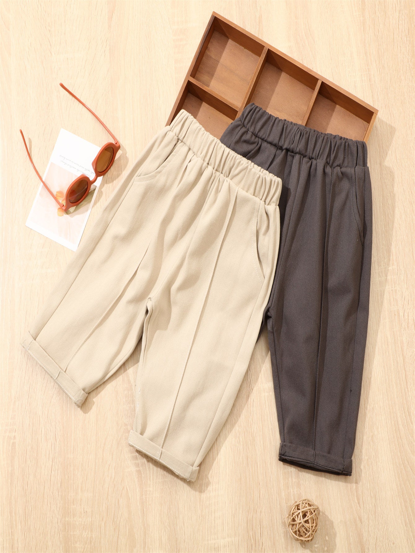 Children's Soft Mori Style Cotton Leisure Overalls Woven Baggy Casual Children's Pants