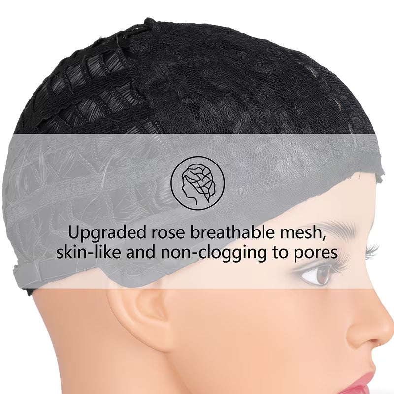 Water Ripple Rose Net Breathable Wave Female Wig Short Curly Hair