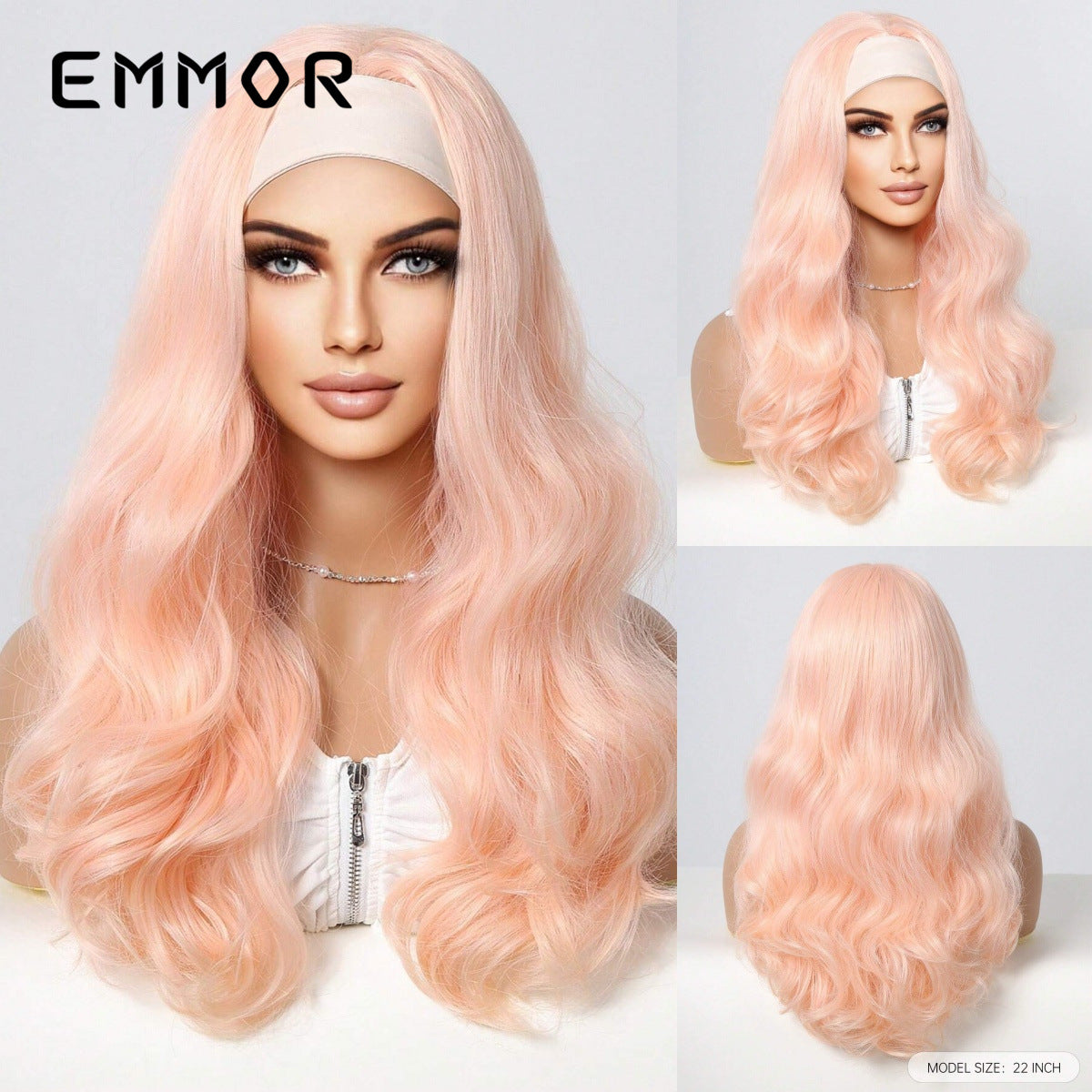 Band Latin American Curly Fashion Fluffy White Wig Long Curls