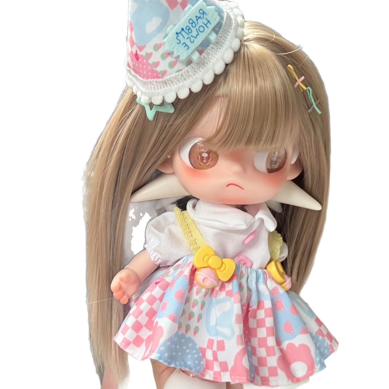 Little Bit Small Cloth Simulation Fiber Blank Hair Cos Wig