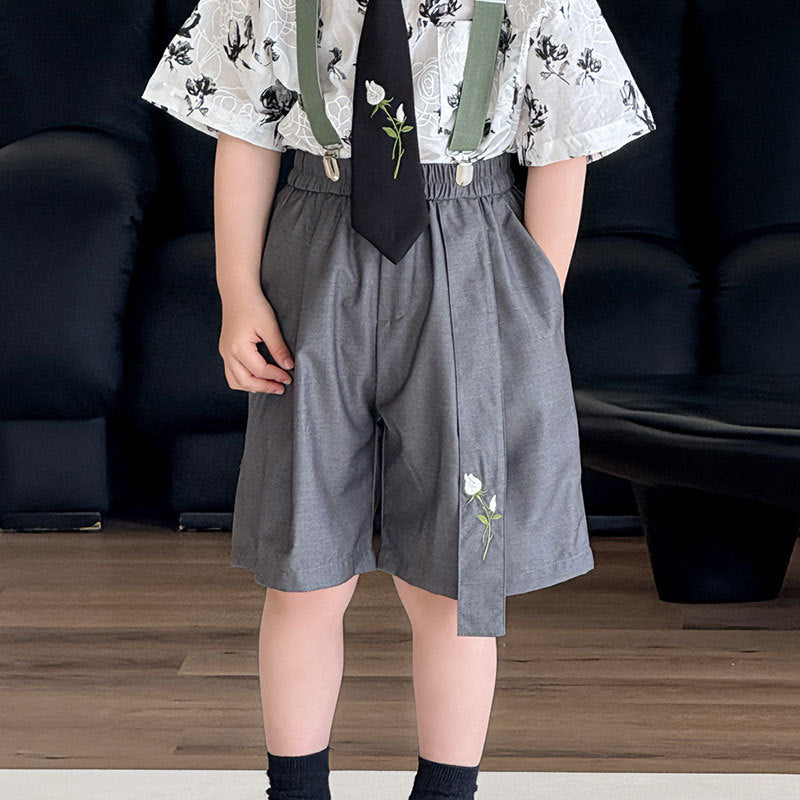 Children's Shirt Summer Korean Style Short Sleeve Children's Suit