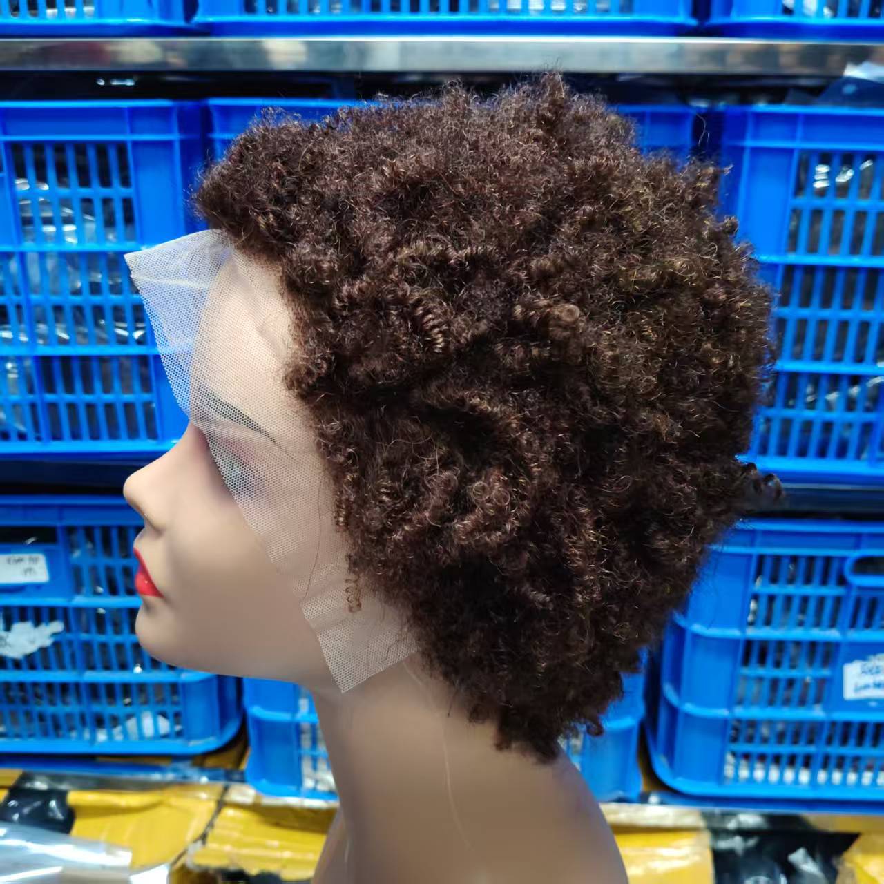 Casual Wigs Afro Kinky African Human Wig Short Curly Hair