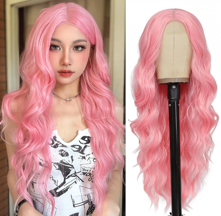 Women's Chemical Fiber Small Lace Headgear Big Wave Wig Long Curls