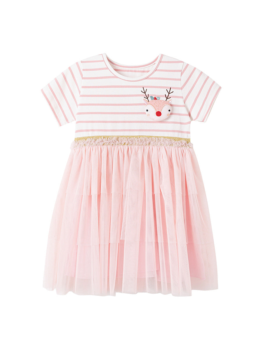 Children's Mesh Princess Skirt Summer Short-sleeved Children's Dress