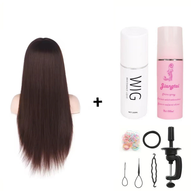 Artificial Hair Mannequin Head Hairdressing Practice Perm Braiding Updo Trimming Other Wig