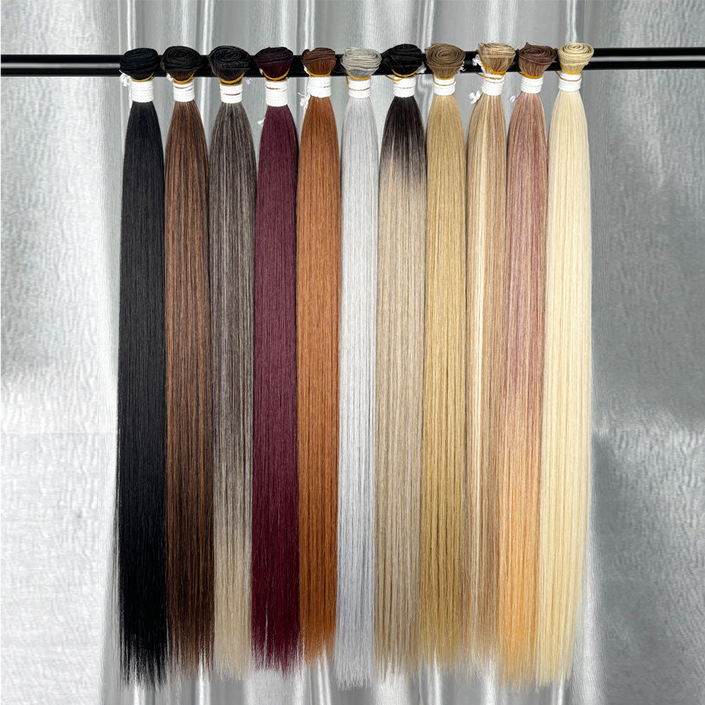 Classy Beautiful African Weft Hair Extension Long Straight Wig