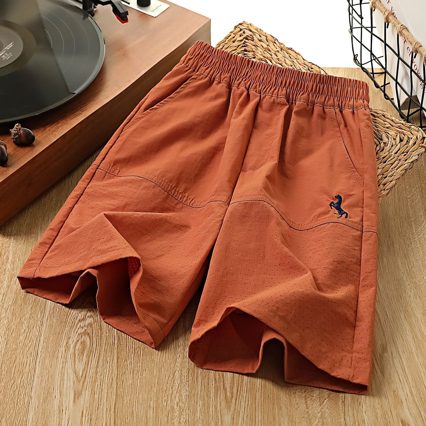Shorts Summer Thin Loose Breathable Knee Length Fashion Embroidered Perforated Children's Pants
