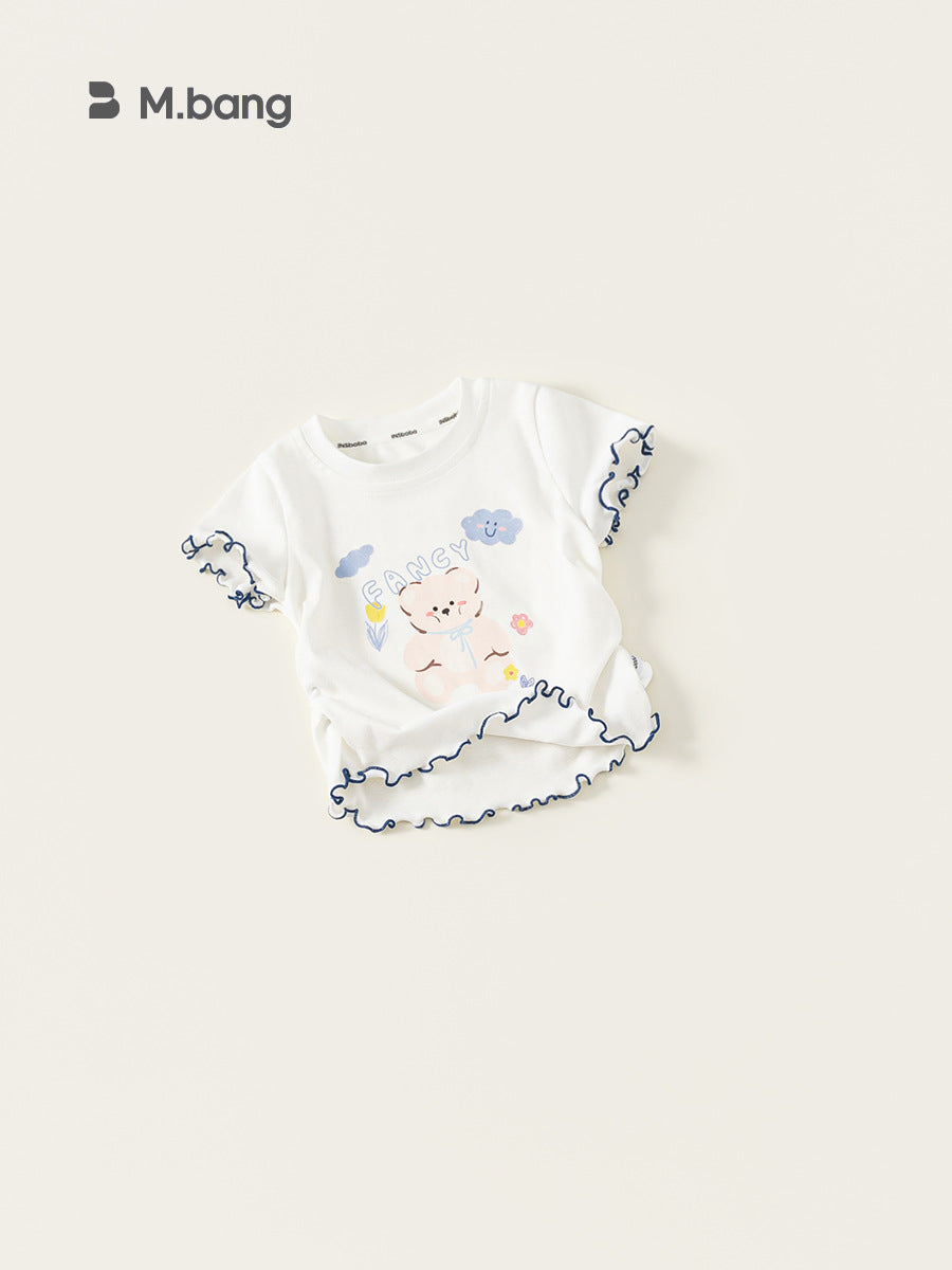 Children's Top Round Neck Short Sleeve Cartoon Children's T-shirt