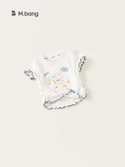 Children's Top Round Neck Short Sleeve Cartoon Children's T-shirt