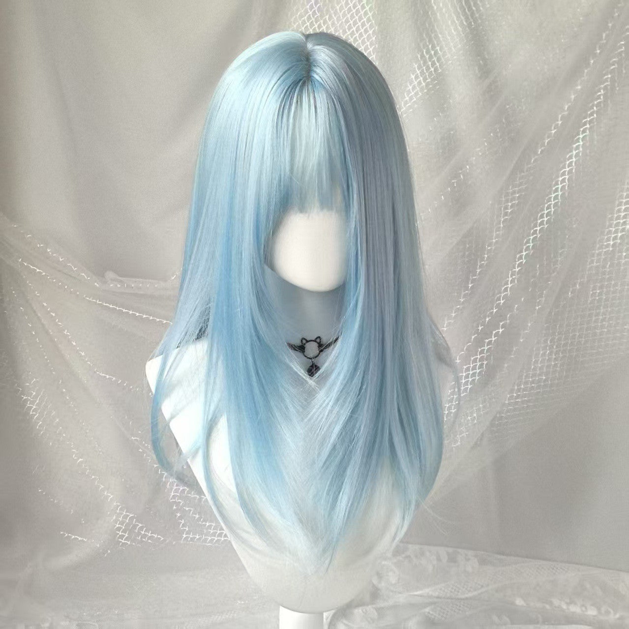 Classy Fashion Medium African Chemical Fiber Long Straight Wig