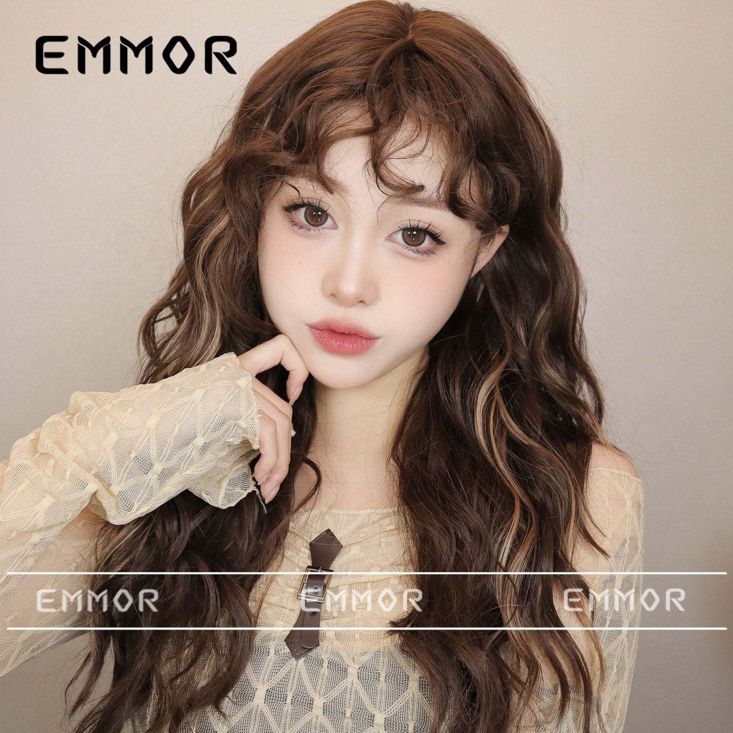 Women's Wool Small Curly Bangs Light Idle Style Wig Long Curls