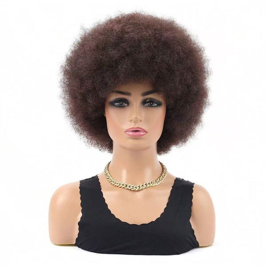 Afro Head Cover Small Volume Fluffy Short Other Wig