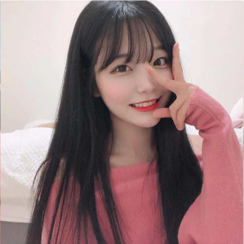 Hair Head Cover Full Top Looks Like Real Human Natural Long Straight Wig