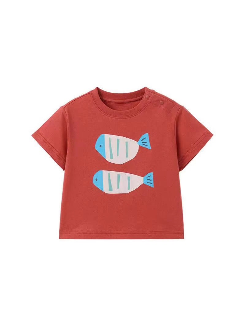 Children's Short-sleeved Cotton For Boys Loose Breathable Casual Children's T-shirt