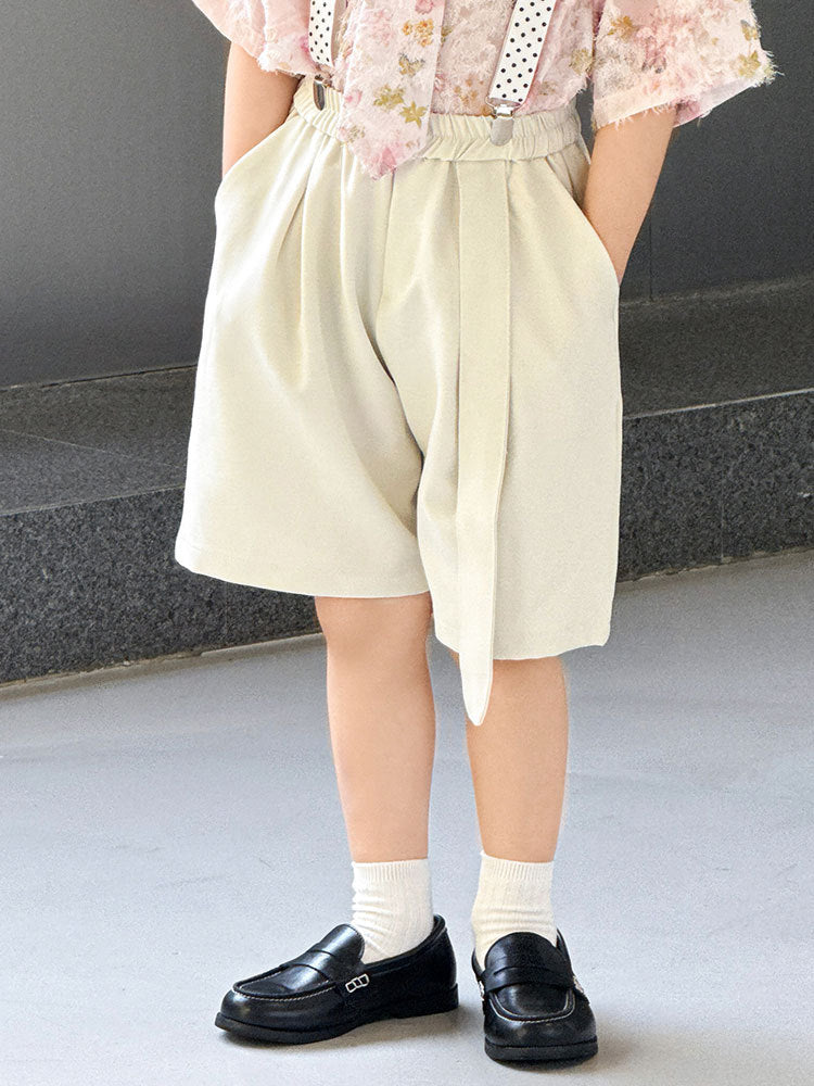 Summer Fashion Casual Printing Suspender Shorts Suit Performance Kindergarten Children's Shirt