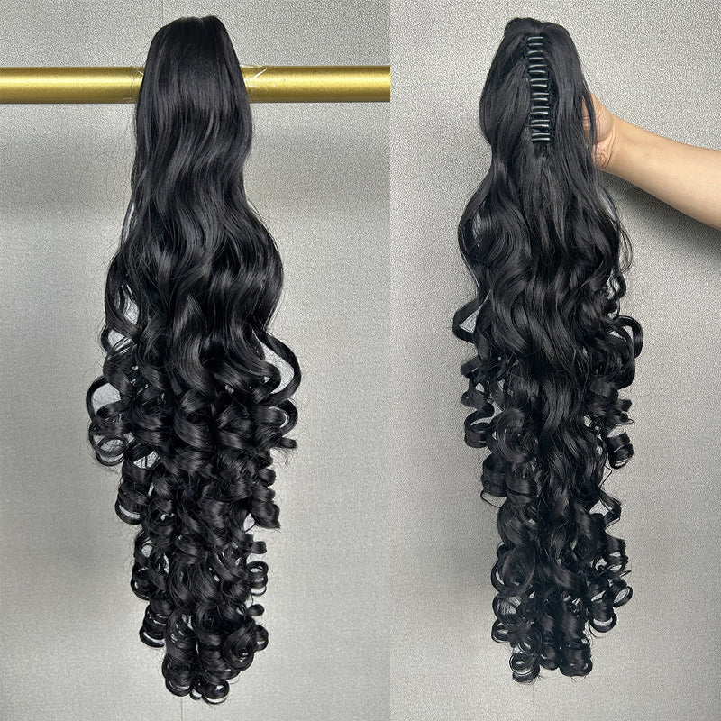 Grip Big Wave Long Curly Hair Claw Wig Ponytail