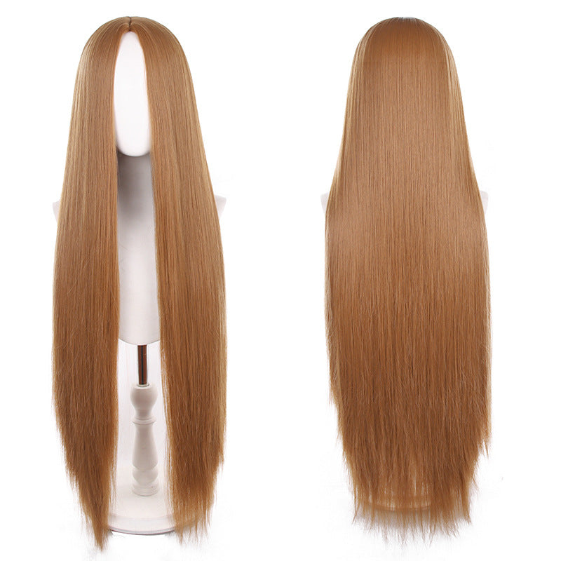 Mid-length Universal Long Straight Scalp Style Cos Wig