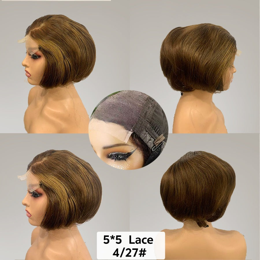 Slouchy Creative Sdd Bob Human Wigs Real Hair Wig