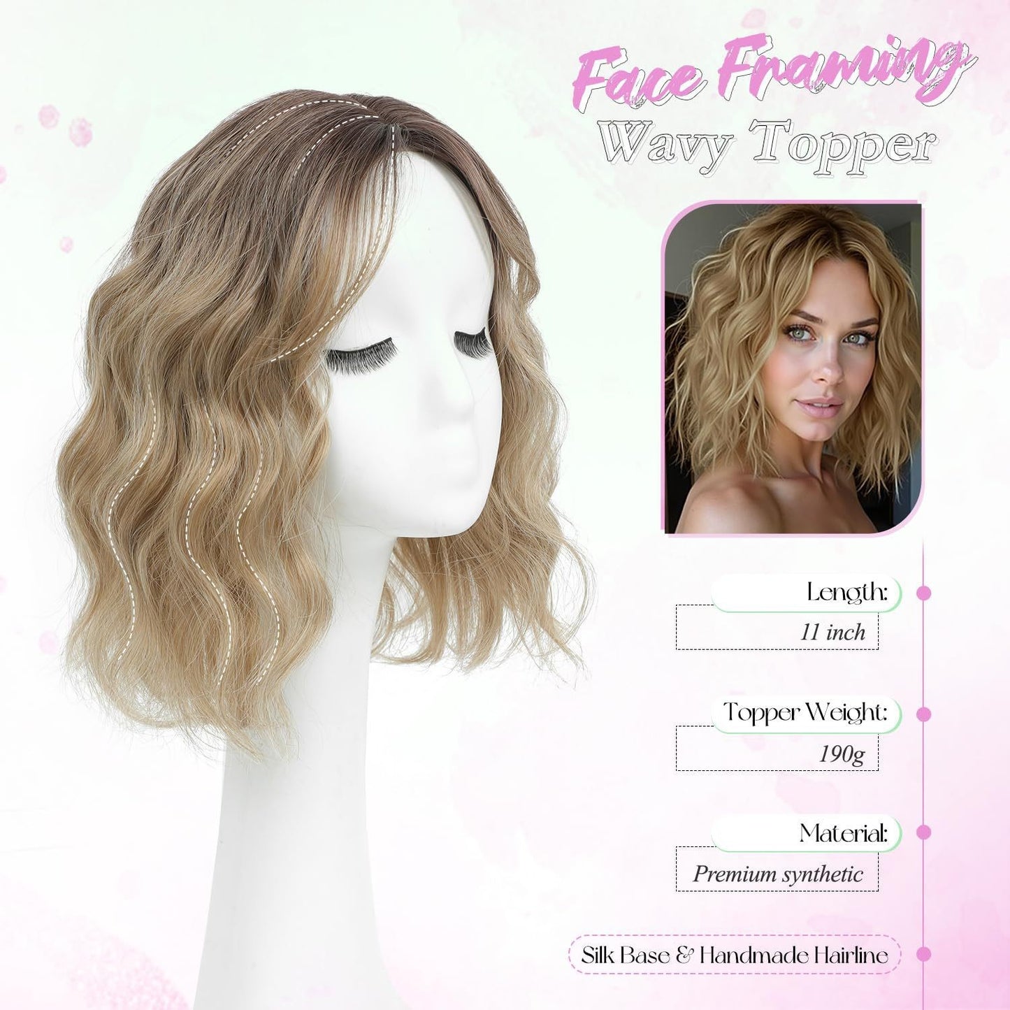 Headgear Female Chemical Fiber Top Lace Wig Short Curly Hair