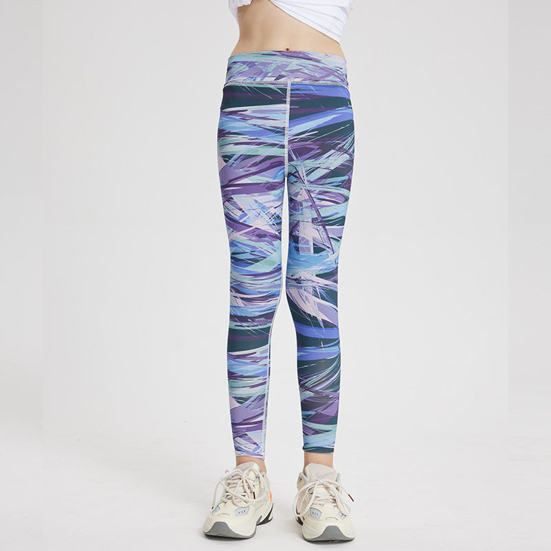 Yoga Class Cool Gradient Colorful Tights Sports Children's Pants