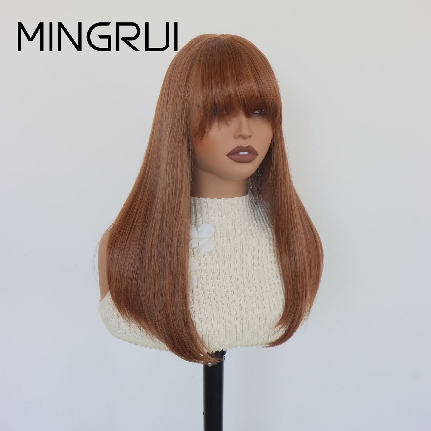 Golden Brown Medium Long Hair High Other Wig