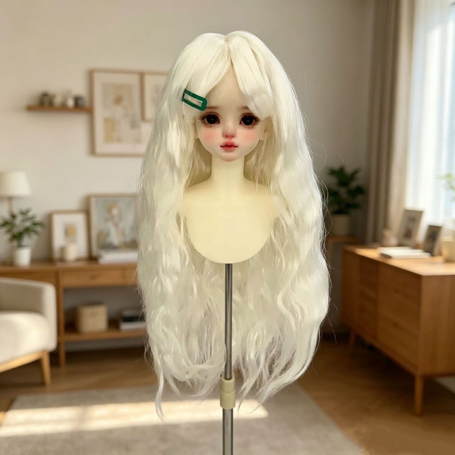 Doll Mid-length Curly Wave Water Ripple Points Chemical Wig Long Curls