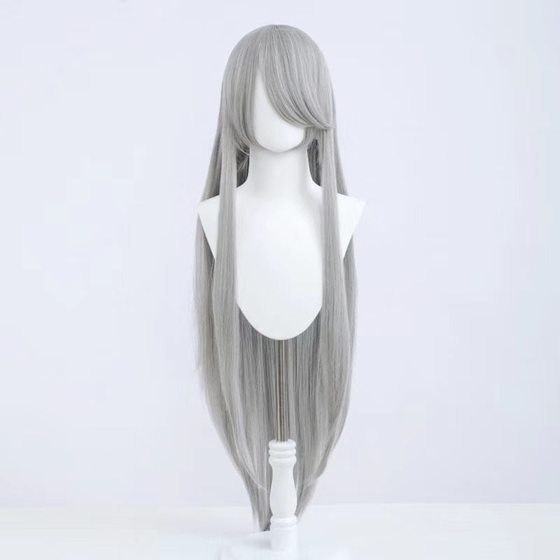Silk Yi Universal Anime Style Air Bangs Long Straight Hair Cos Wig