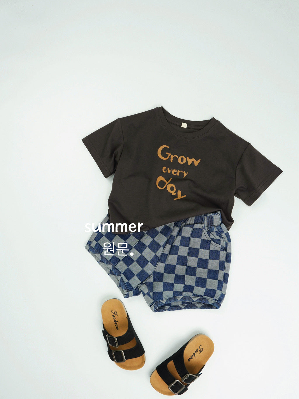 Children's Short-sleeved Summer Boy Clothing Loose Western Style Half Sleeve Letters Children's T-shirt