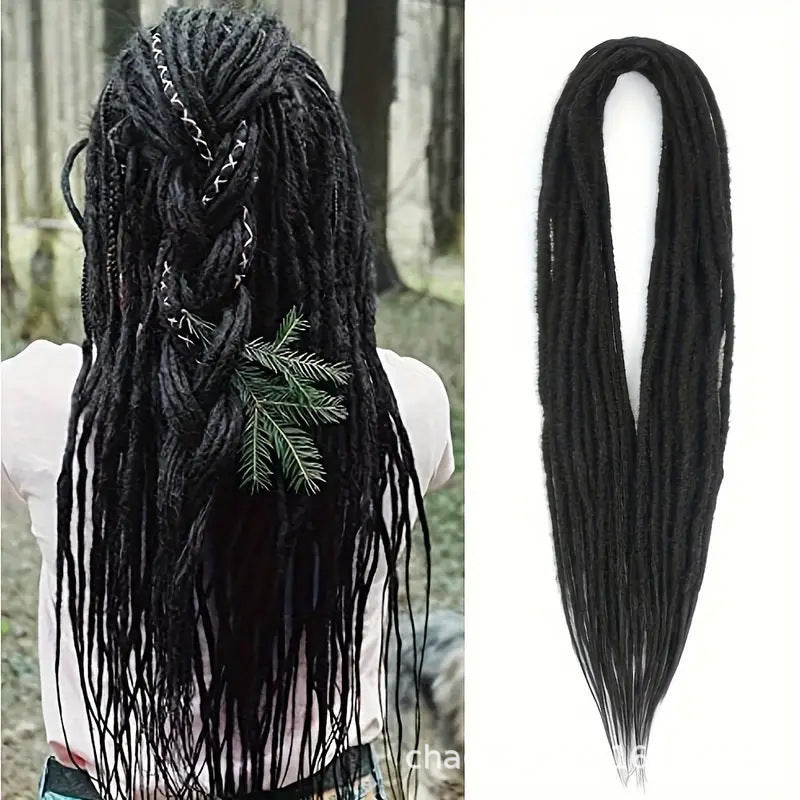 Fiber Crochet Hair Hip Hop Reggae Double Wig Ponytail