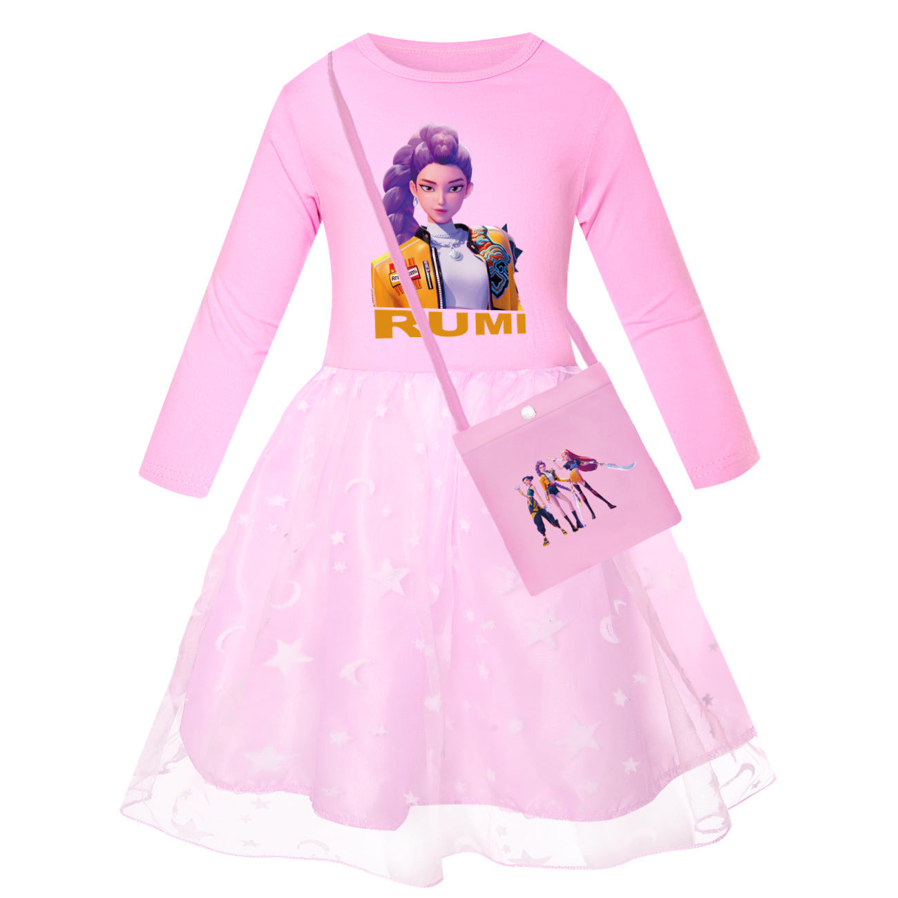 Star Rainbow Lace Summer Big Swing Children's Dress