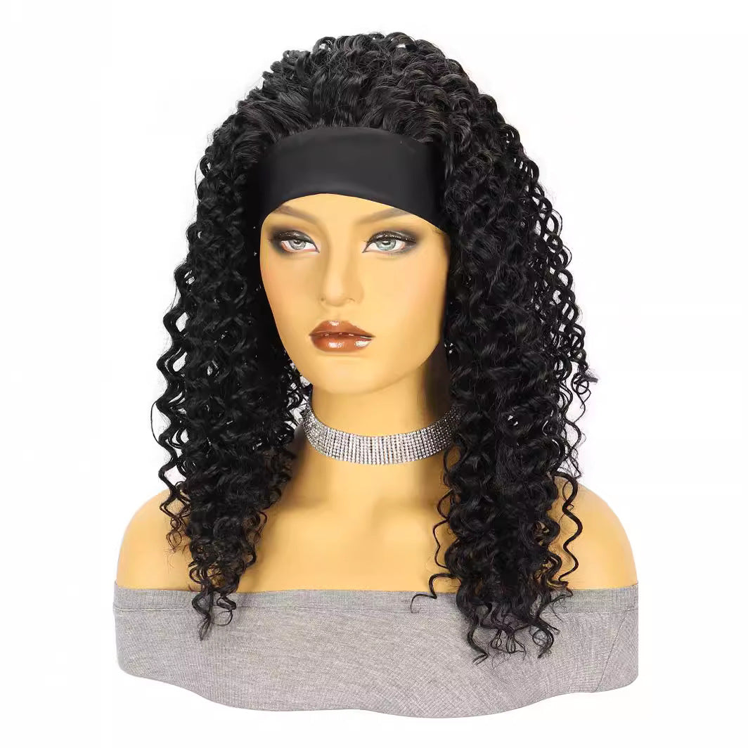 Headband Fashion African Small Fiber Synthetic Wig Short Curly Hair