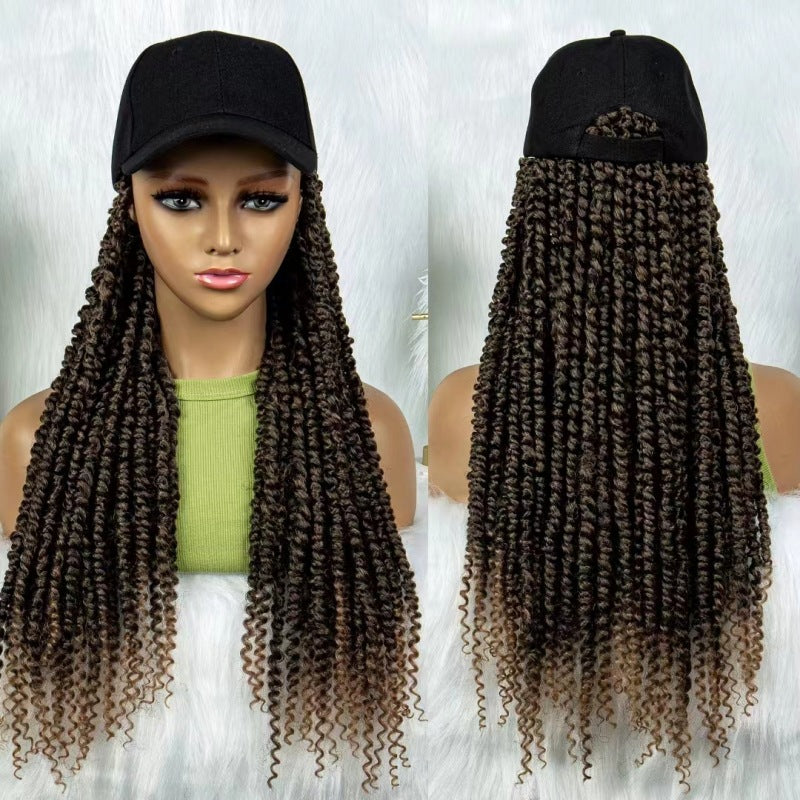 Braids With Cap Afro Braided Wigs Wig Long Curls
