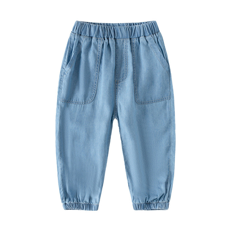 Wear Summer Bloomers Ankle Banded Thin Children's Pants