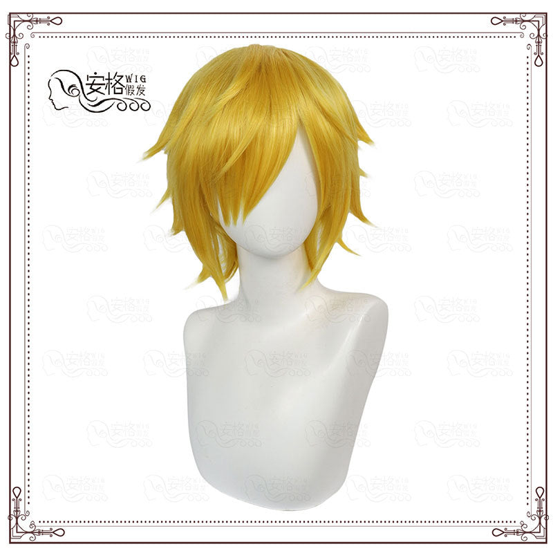 Glamorous Cool One Piece Golden Short Real Hair Wig
