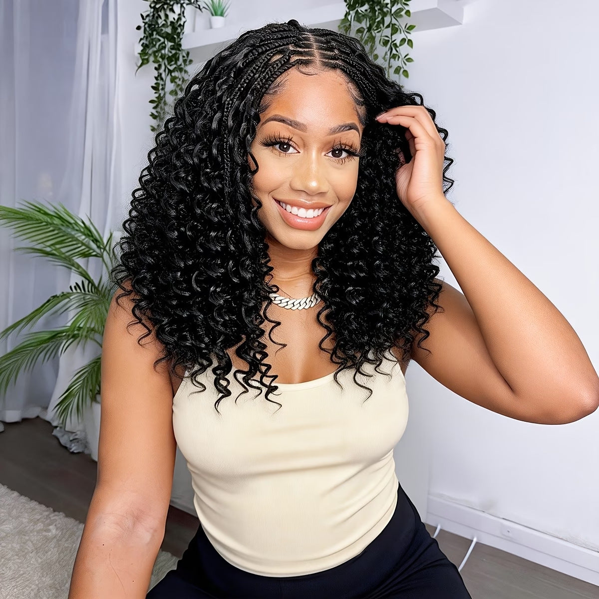 Front Lace Sheath African Black Small Wig Short Curly Hair