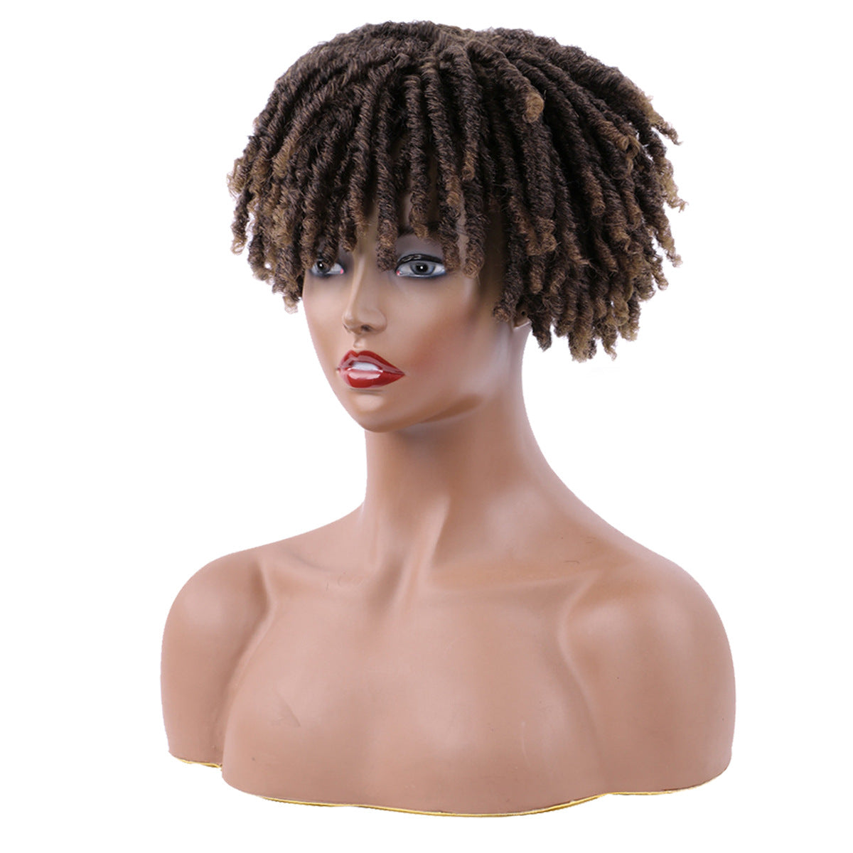 Dreadlocks Curly Hair Head Spiral Chemical Fiber Mesh Men's Wig