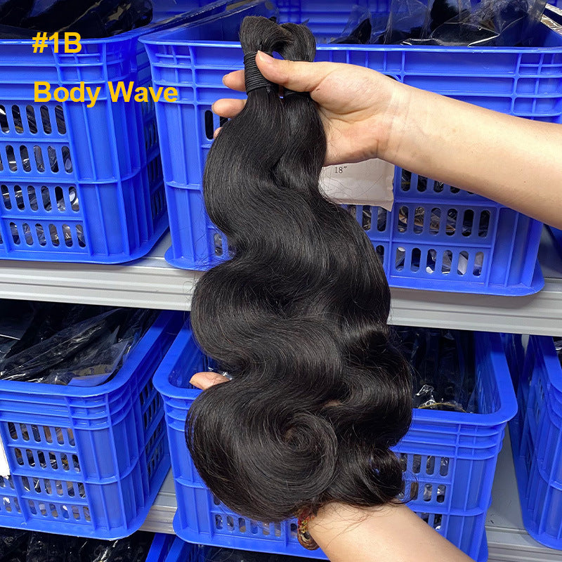 Innovative Charming Casual Human Bulk Band Real Hair Wig
