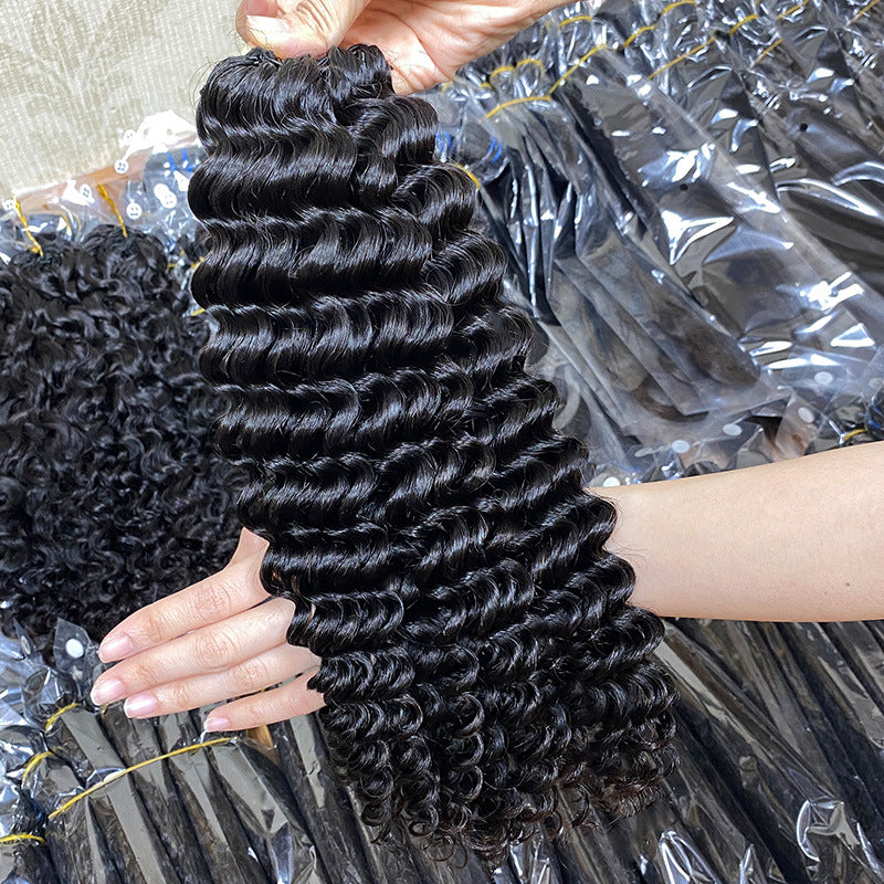Pretty Classic Creative Human Crochet Extension Real Hair Wig