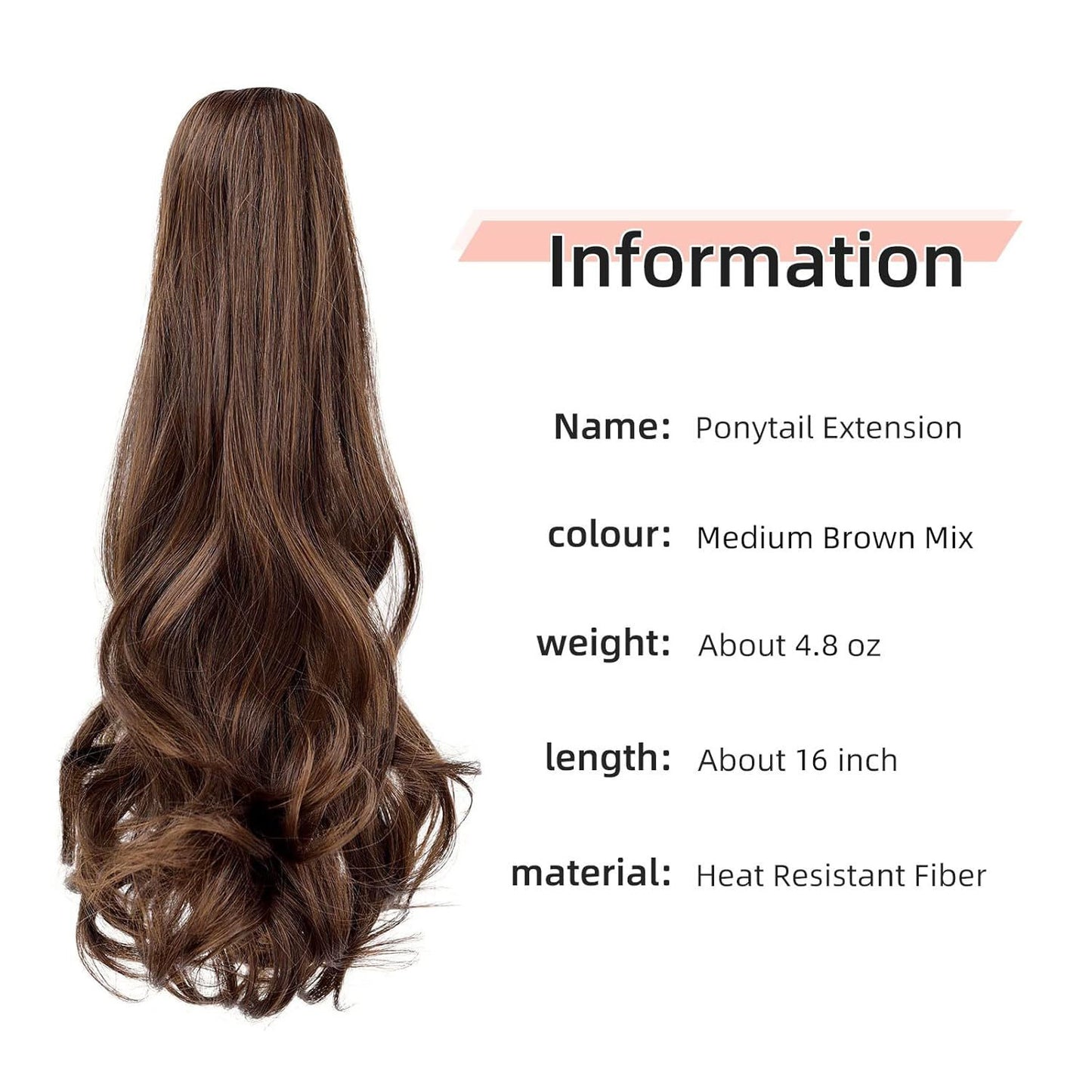 Tiger Mouth Grip Female Double Ladies Wig Ponytail