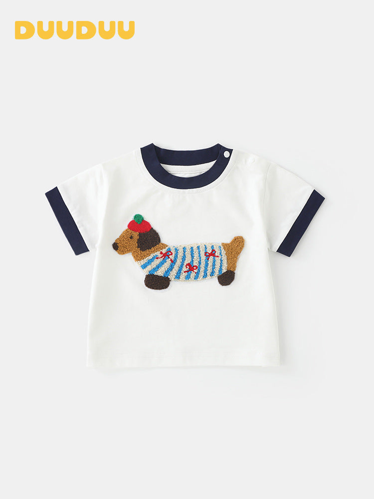 Children's Blue Summer Thin Shorts Casual Sports Korean Children's Pants