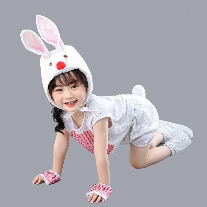 Children's Costume Kindergarten Dancing Dress Veil Little Bunny Animal Performance Wear Children's Suit