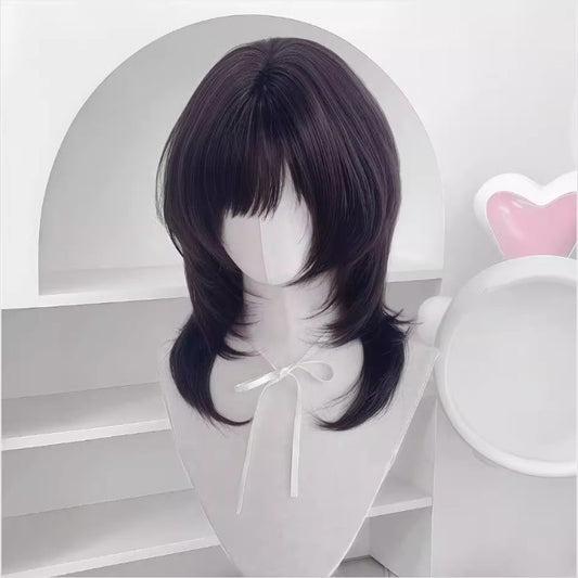 Jellyfish Head Ancient Early Style Collarbone Length Haircut Bangs Daily Wig Long Curls