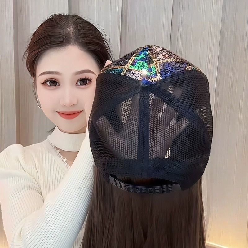 Summer Refreshing Stuffy Hat Integrated Younger Fashion Thin Peaked Other Wig