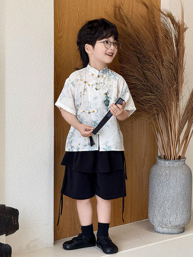 Boy's Summer Wear Suit Ancient Style Children's Shirt