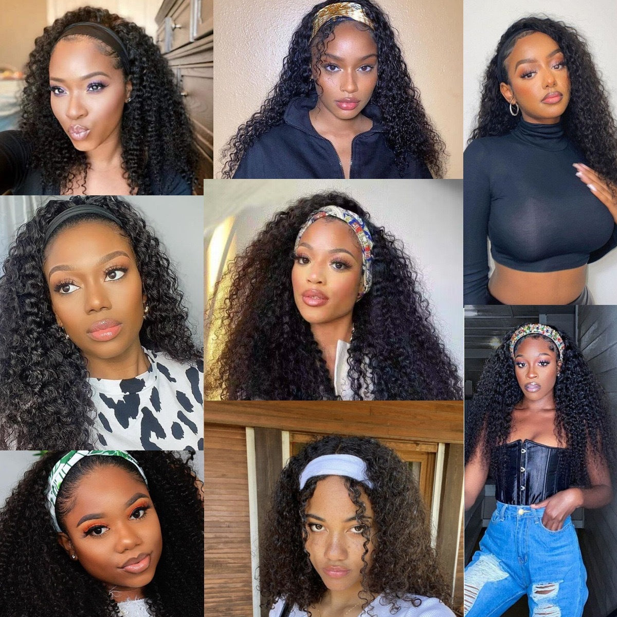 Women's African Small Head Cover Black Rose Net Wig Short Curly Hair