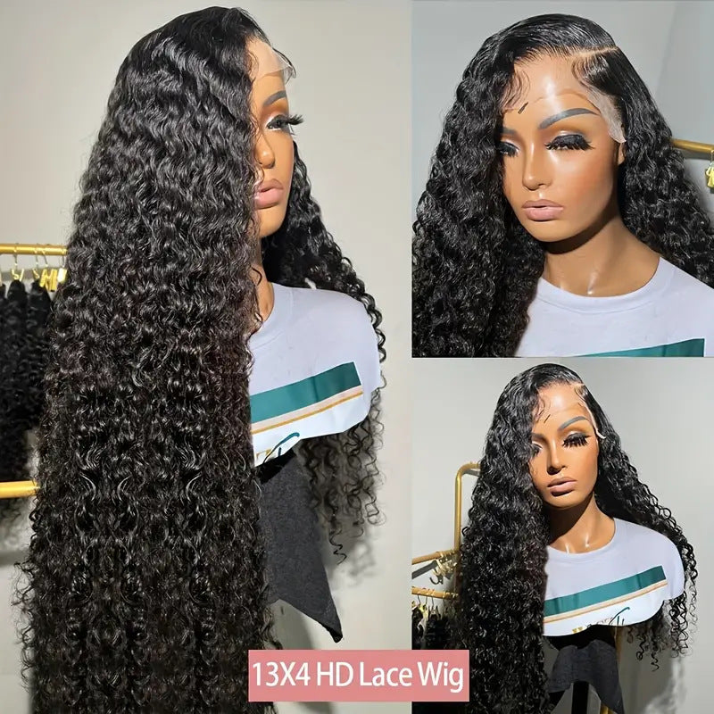 Women's Front Lace Medium Small Curly Hair Fluffy Wig Long Curls