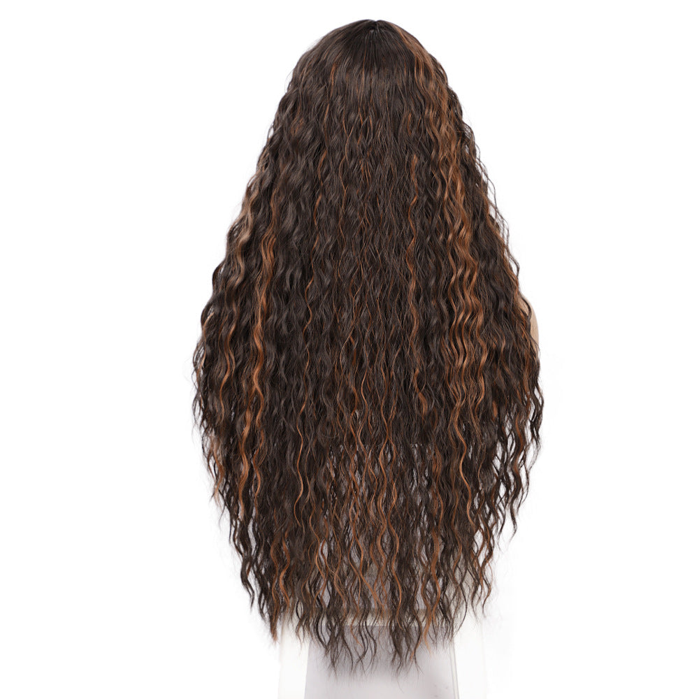 Women's Synthetic Wigs Curly Hair Small Chemical Wig Long Curls